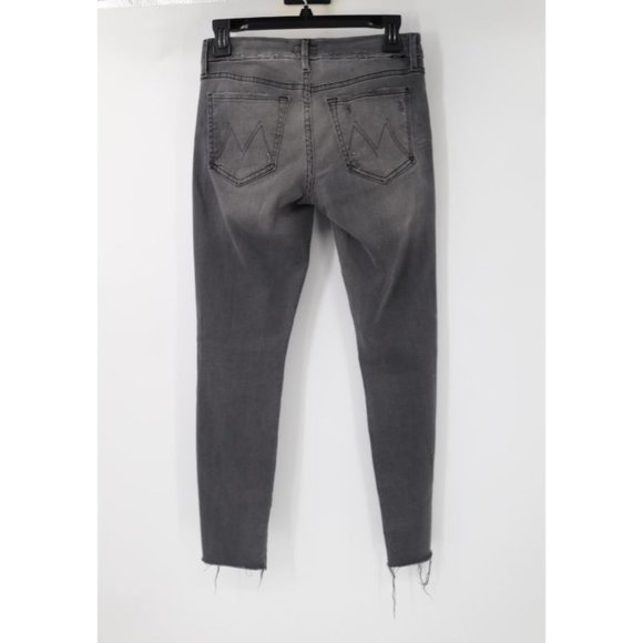 Mother Jeans Womens 26 Looker Ankle Fray Skinny Last Chance Saloon Stretch Crop - Picture 5 of 15